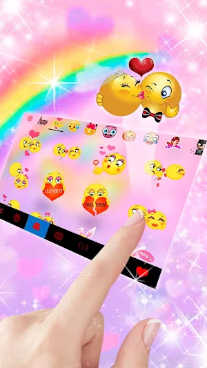 Rainbow Rose Unicorn Keyboard Theme Screenshot 2