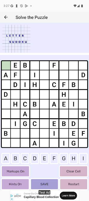 Letter Sudoku Screenshot 1