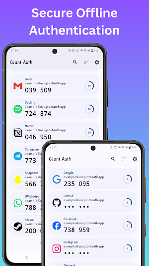 Giant Auth - Secure 2FA Screenshot 1