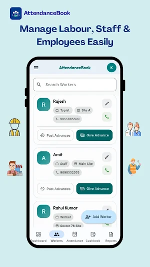 AttendanceBook: Staff Register Screenshot 1
