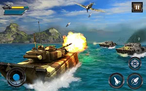 Army Tank Battle War On Water : Armoured Vehicle Screenshot 1
