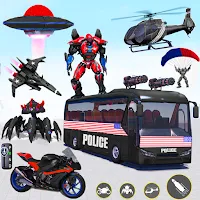 Bus Robot Car War - Robot Game
