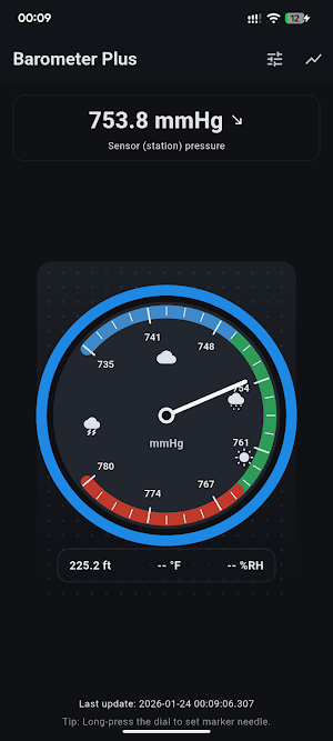 Barometer Pressure - Altimeter Screenshot 1