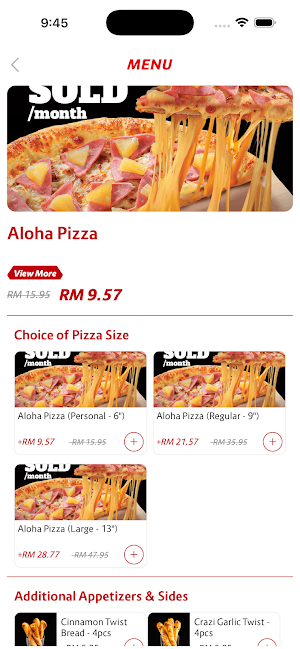 US Pizza MY Screenshot 3