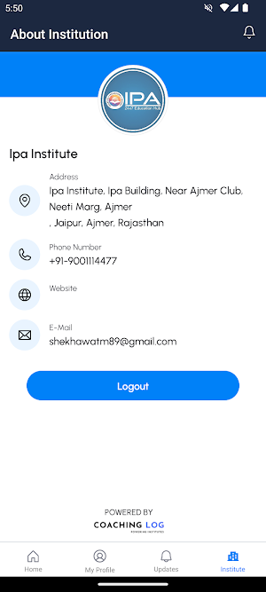 IPA Parents App Screenshot 1