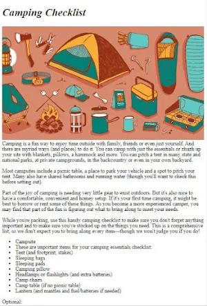 Camping Tutorial Screenshot 2
