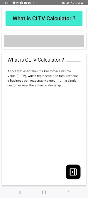 CLTV Calculator Screenshot 1