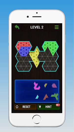 Glow Block Puzzle! Block Triangle Puzzle Tangram Screenshot 1