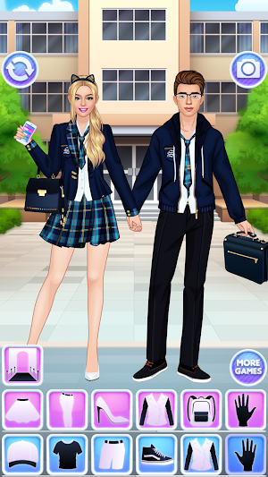 High School Couple: Girl & Boy Makeover Screenshot 1