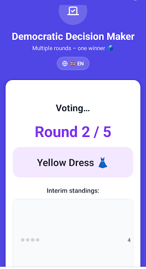 Group Vote – Decision Maker Screenshot 1