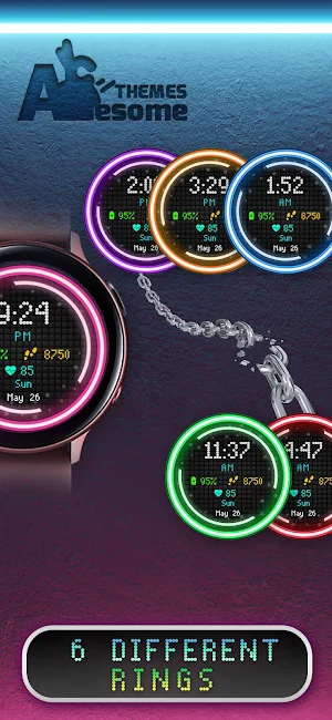 NEON-ONE - Gyro Watch Face Screenshot 2