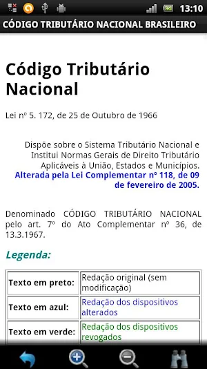Código Tributário Brasileiro Screenshot 1
