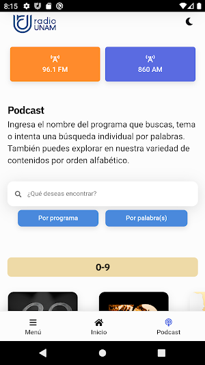 Radio UNAM Screenshot 2