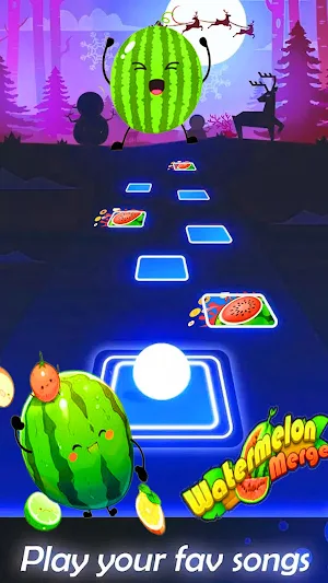 Watermelon Tiles Hop Screenshot 1