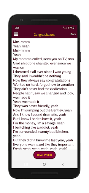 Post Malone Lyrics & Wallpaper Screenshot 3