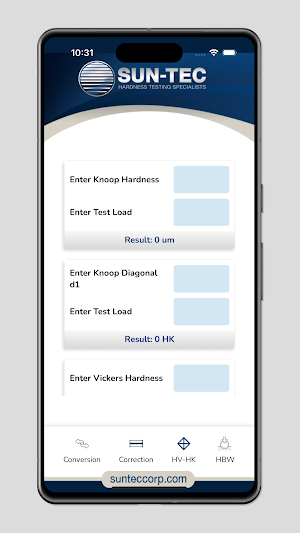 SUN-TEC Hardness Converter Screenshot 3