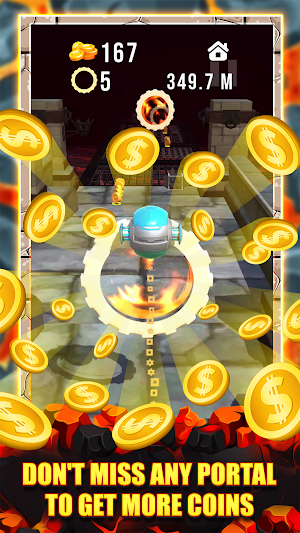 Bouncing Fireball: Endless run Screenshot 1