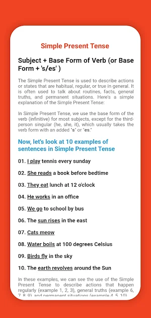 English Tenses Active, Passive Screenshot 3