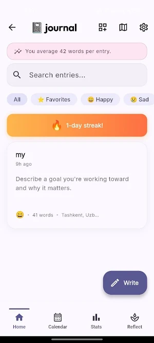 Daily Journal Screenshot 0