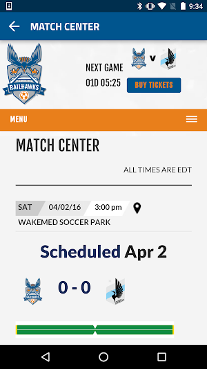 Carolina RailHawks FC Screenshot 2