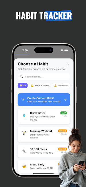 Daily goal tracker: HabitShift Screenshot 0