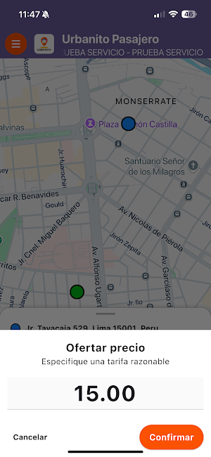 Urbanito Pasajero Screenshot 2