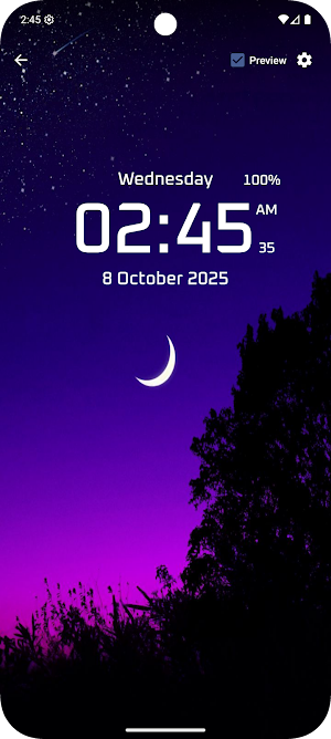 Digital Clock Live Wallpaper Screenshot 1