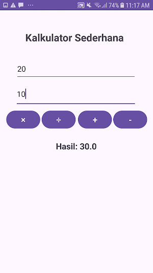 Kalkulator Sederhana Screenshot 0
