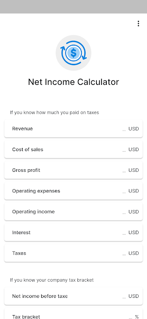 Net Income Calculator Screenshot 0
