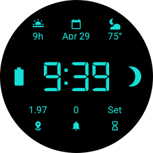 LCD Retro Black watch face Screenshot 3