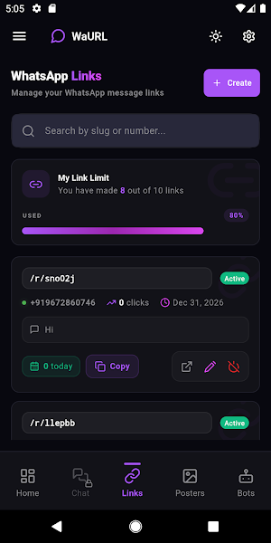 WaURL - Business Screenshot 2