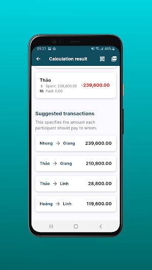 Bill Share for trips & events Screenshot 3