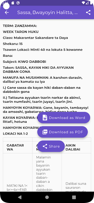 Lessonotes in Hausa Screenshot 0