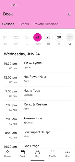 Clayton Yoga & Barre Screenshot 1