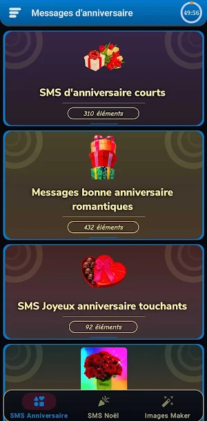 Messages Joyeux Anniversaire Screenshot 0