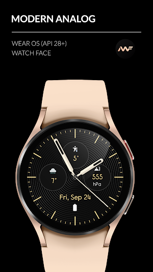 Awf Modern Analog - watch face Screenshot 0