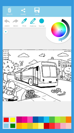 City Bus Coloring Book Screenshot 2