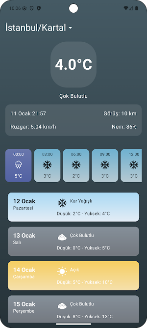 Meteoro: Hava Durumu Tahmini Screenshot 1