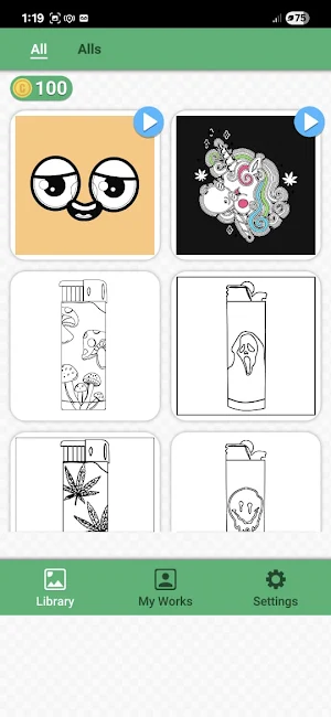 Weed coloring book by number Screenshot 3