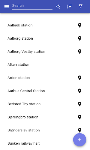 Railway stations in Denmark Screenshot 0
