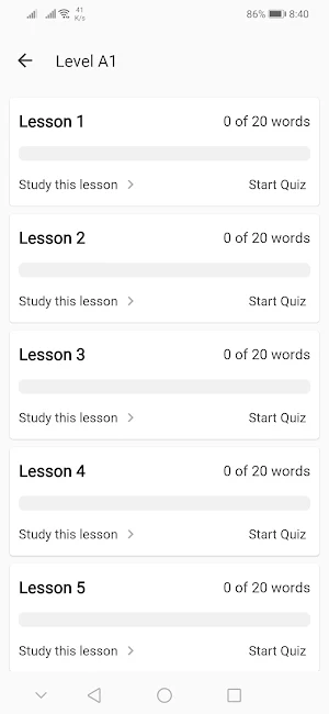 English Vocabulary Builder Screenshot 2