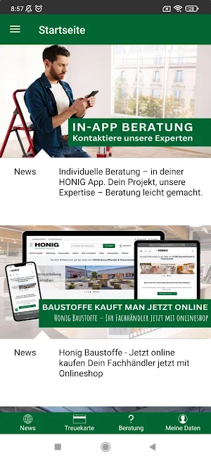Honig Baustoffe Screenshot 1