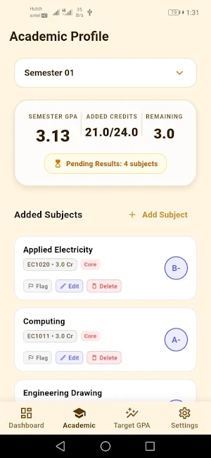 GPA Calculator: Sri Lanka Uni Screenshot 2