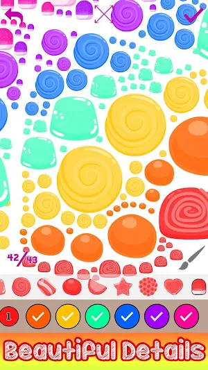 Jelly Art - Paint by Number, Jellies Puzzle Game Screenshot 3