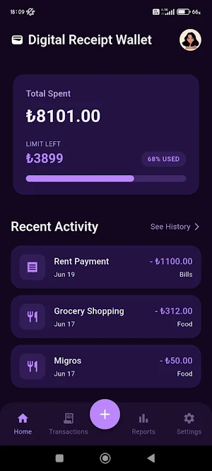 Digital Receipt Wallet Screenshot 0