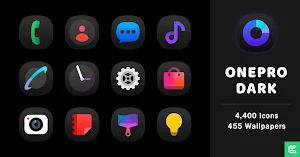 OnePro (Dark) - Icon Pack Screenshot 0