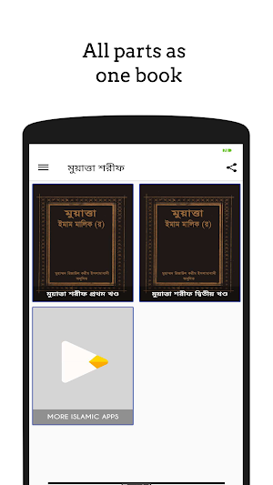 মুয়াত্তা শরীফ সম্পূর্ন খণ্ড - Muatta Ibn Malik Screenshot 0