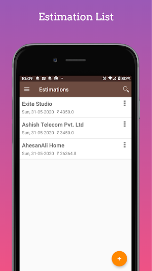 Business Estimates,Estimate,Estimation Screenshot 3