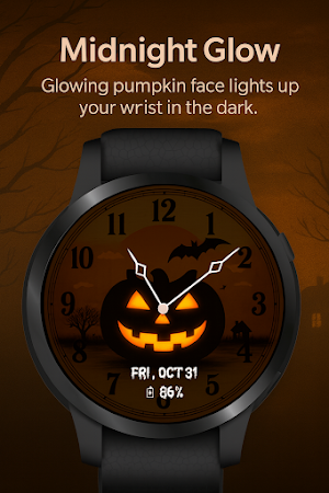 Halloween Pumpkin Analog Watch Screenshot 3