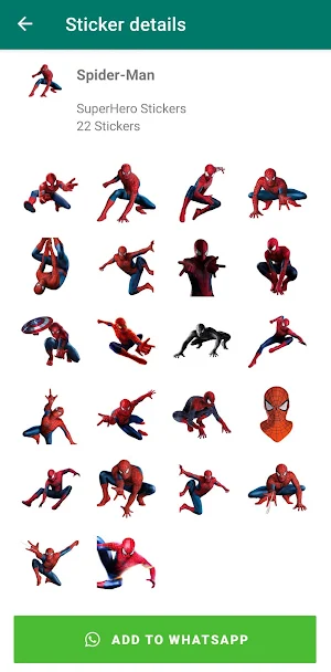Super Hero Stickers Screenshot 1